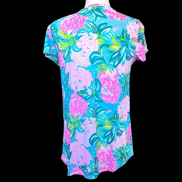 Lilly Pulitzer Etta V-Neck Top Floral XS Excellent Condition - Picture 2 of 9